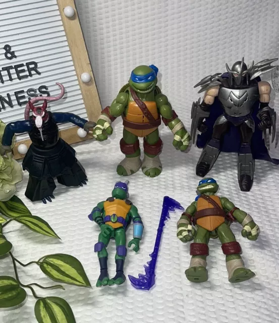 Teenage Mutant Ninja Turtles TMNT LOT OF 5 FOR PARTS CUSTOM OR REPAIR (A)