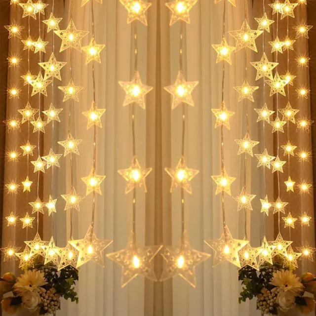 Ramadan Star 200 LED String Fairy Lights EID Mubarak Garland Muslim Decorations