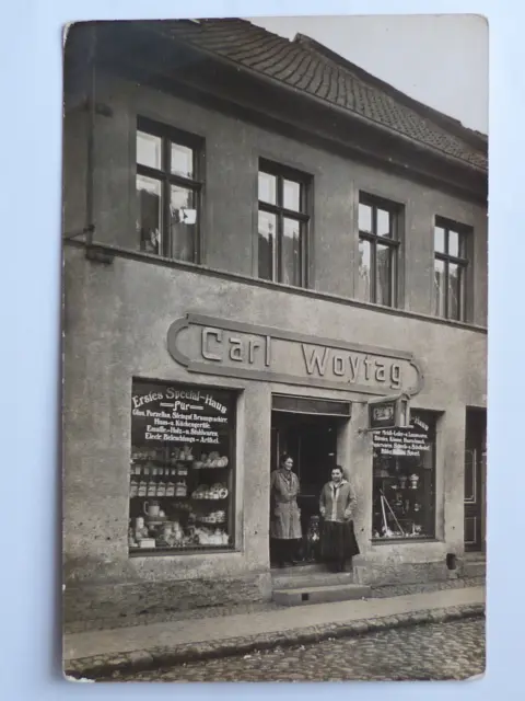 Schippenbeil, Kr. Bartenstein, Geschäft Carl Woytag, Foto-Ak 1928**