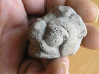 Ancient Pre-Columbian Pottery / Clay Effigy Head Fragment Marvin The Martian ! 2