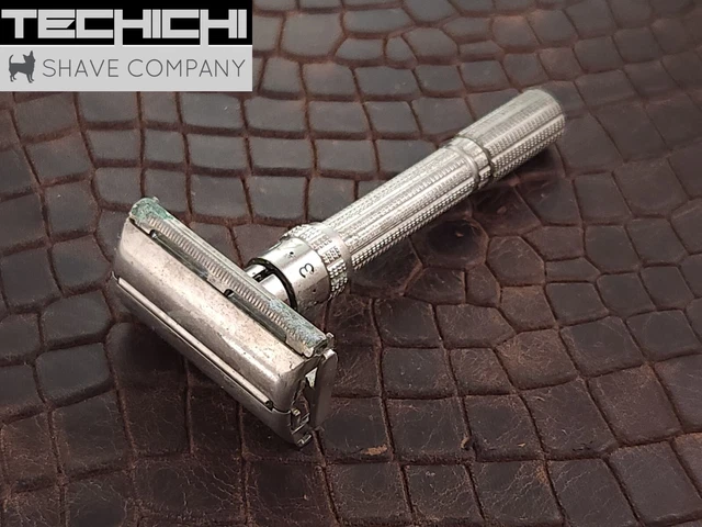 BROKEN Gillette Slim Adjustable Vintage DE Safety Razor - 1965 K4