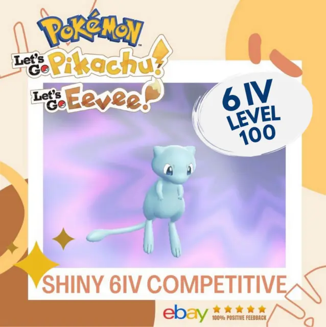 Mew Shiny Level 100 Pokémon Let’s Go Pikachu Eevee Legit 6 IV Go Event 2021 Park