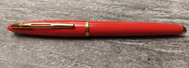 Stylo plume Waterman Carène corail plume or 18 K