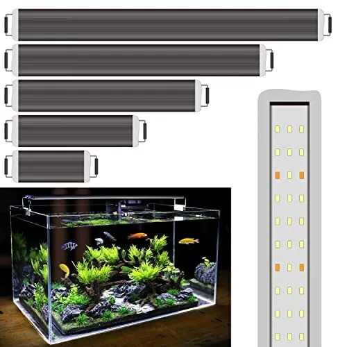 BPS Aquarium LED Light 5W Lampe d'aquarium étanche 4000K avec support extensible