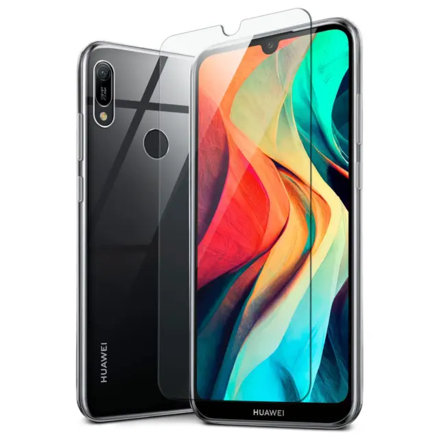 Étui de Portable pour Huawei Y6 2019 en Silicone Protection Pare-Chocs Avec Film