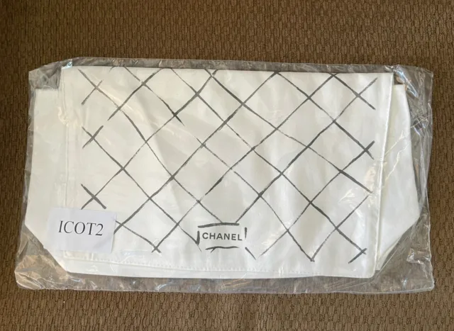NEW 100% AUTHENTIC CHANEL Karl Lagerfeld MEDIUM Flap Dust Bag ICOT2 15 x 8  x 4in $85.00 - PicClick