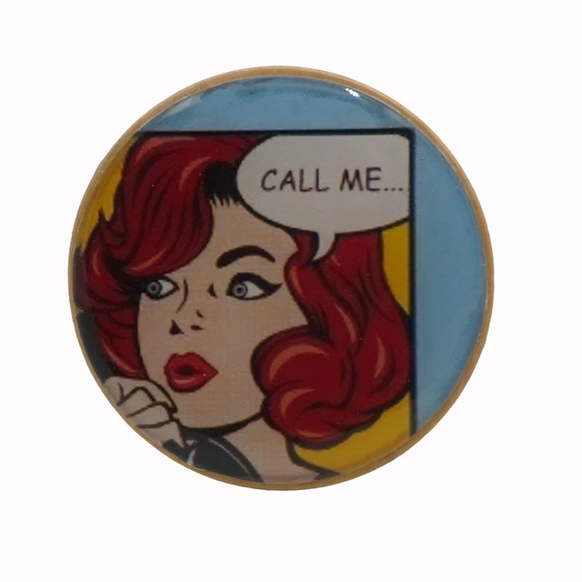 Pop Art, Call Me...., Wooden Wall Hook, Coat Hook, Handcrafted Wall Hanger