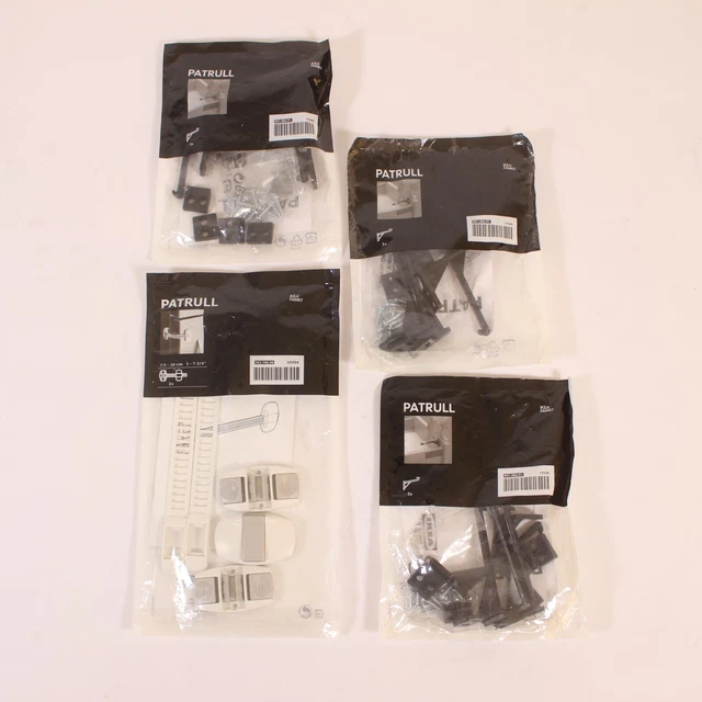 IKEA PATRULL BLACK Drawer Safety Catches, 1x Cupboard / Refrigerator