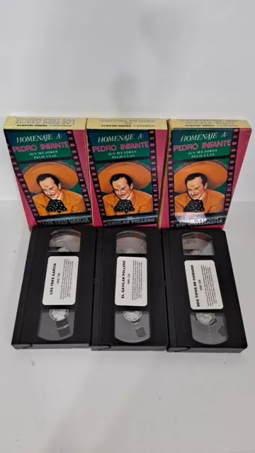 Homenaje A: Pedro Infante VHS Lote de 3 Sus Mejores Películas