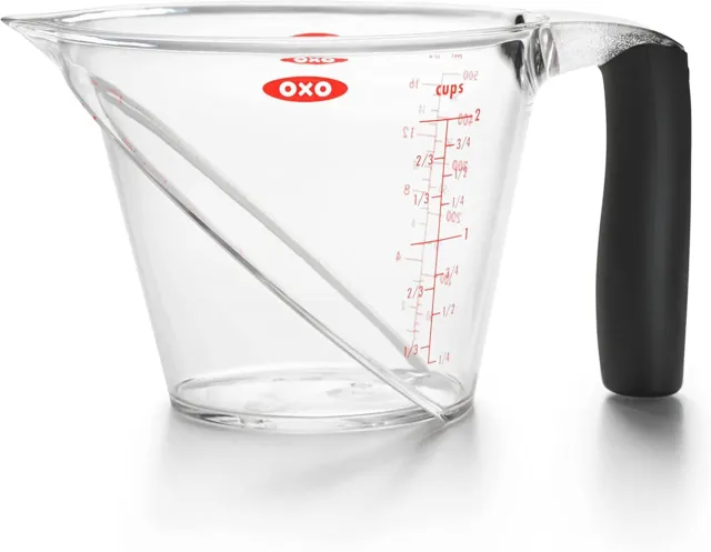 OXO Good Grips 2 tazas taza medidora en ángulo manijas antideslizantes
