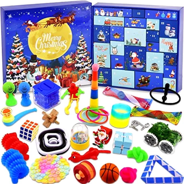 FIDGET ADVENT CALENDAR 2022 Kids Adults Christmas Countdown 24 Days