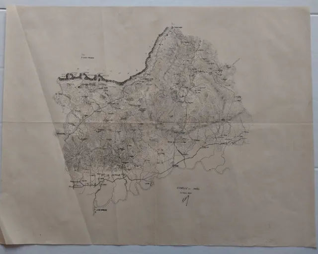 Carte 1892 Conquête du Tonkin Bac Ninh Région de Bac Le Vietnam Indochine