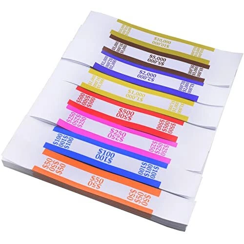 Money Bands for Cash, 800 Currency Straps, Money Straps for Bills, ...