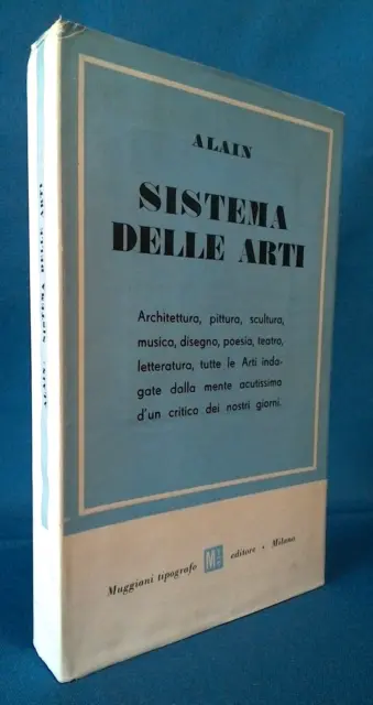 Alain, Sistema delle Arti. Ad uso degli artisti per... Muggiani 1947, Ottimo