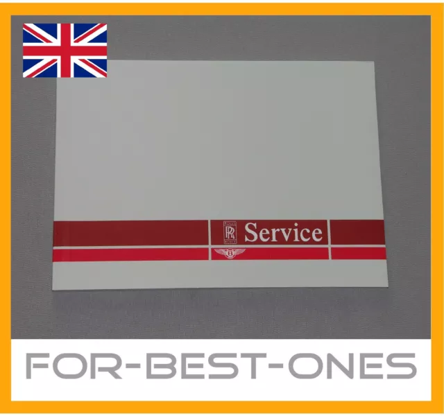 NEW english Rolls Royce Bentley record book guarantee maintenance Serviceheft