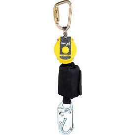 Miller TurboLite Flash Personal Fall Limiter, Steel Snap Hook & Carabiner, 6',