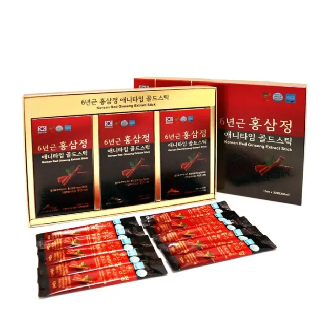 6 Años Coreano Rojo Extracto Ginseng Palo 10g x 30 Palos Comida Coreana