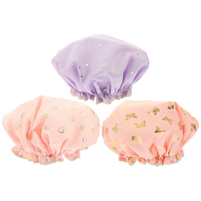 3 piezas gorro de baño reutilizable para niños pequeños