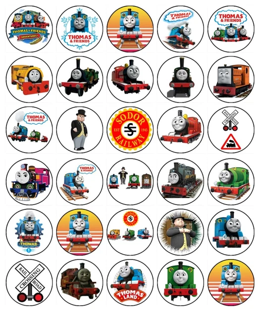 THOMAS THE TANK ENGINE Cupcake Toppers Edible Wafer Paper Cake