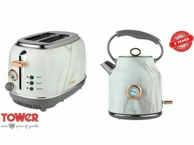 Marble toaster and kettle on sale