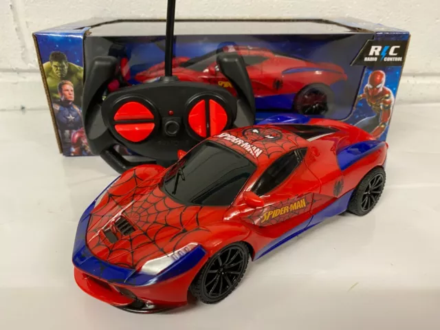 Spiderman Radio Remote Control Car Fast Speed Red Boxed Uk Stock