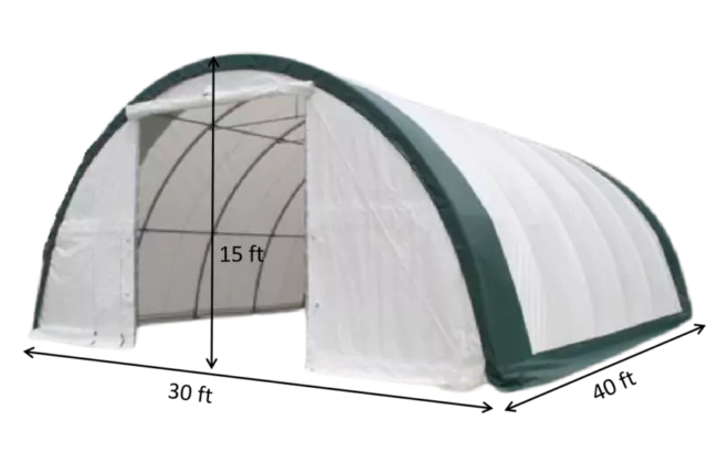 SALE🔥30'x40'x15' Gold Mountain Storage Shelter PE Canvas Fabric Buildings