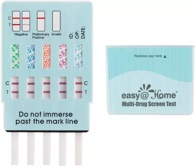 5 X Drogentest Drogenschnelltest Urintest Für 5 Drogenarten Easy@Home– Testet Ca