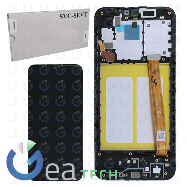 Display Lcd Originale Samsung Service Pack Per Galaxy A20E Sm-A202F Nero + Frame