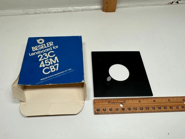 Beseler #8023 4x4 Lens Board with Red Pilot Light & Box
