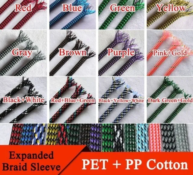 Expanded Braid Sleeve PP Cotton Mixed PET Yarn Soft Wire Wrapped Insulated Cable