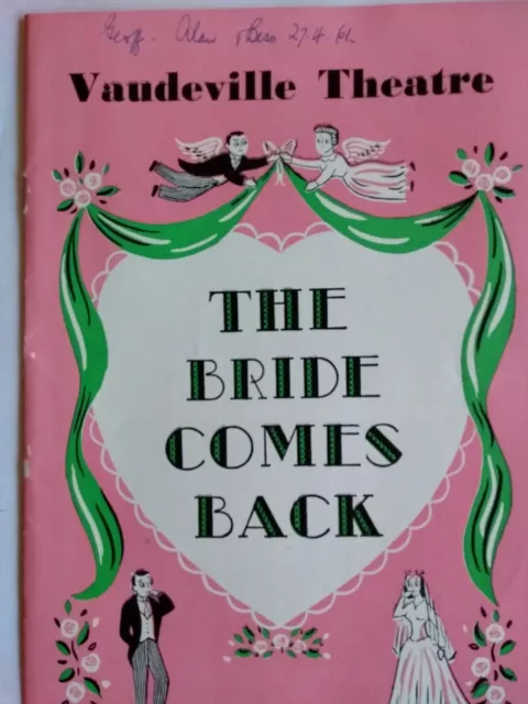 The Bride Comes Back - West End Theatre Programme 1961