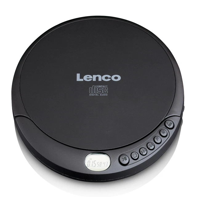 Lenco CD-010 - Tragbarer CD-Player mit Akku-Aufladefunktion - Schwarz
