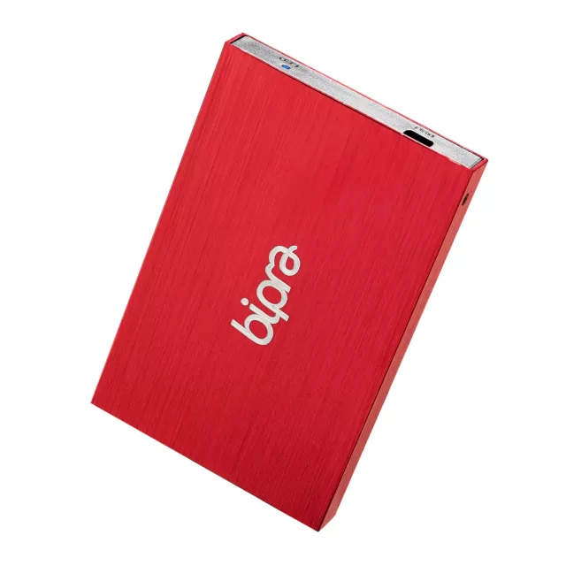 Bipra 640GB 2.5 inch USB 2.0 NTFS Slim External Hard Drive - Red