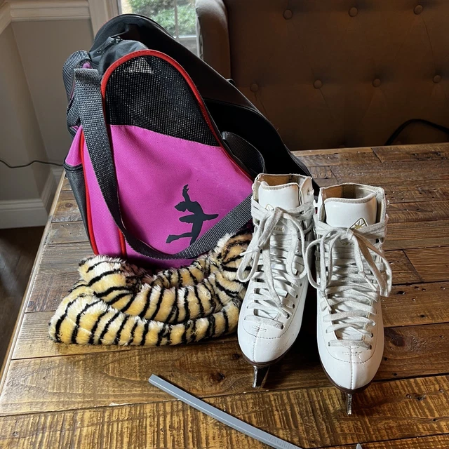Jackson Artiste Mark IV Blade Girls 13.5C White Ice Figure Skates 1791 + Bag