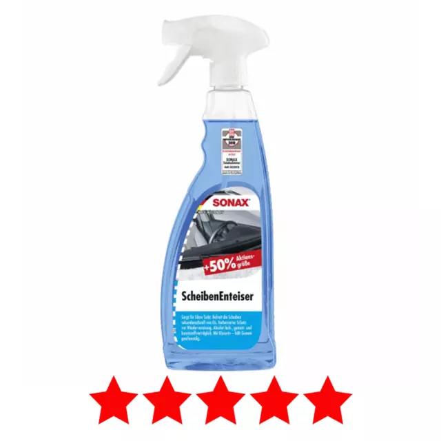 Sonax Scheibenenteiser + 50% Aktionsgröße 750ml Eisspray Scheibe Enteiser Spray