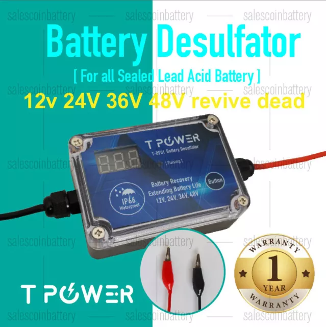 Battery Desulfator all Sealed Lead Acid Battery 12v 24V 36V 48V revive dead Clip