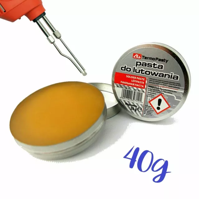 40g Flux Soldering Paste in the tin for electronics SMD plumbing DIY etc.UK