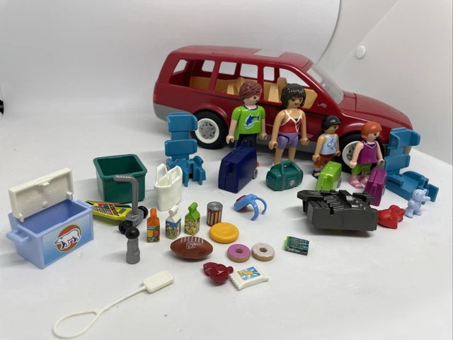 PLAYMOBIL 9421 Red Family Car Figures Travel Camp Almost