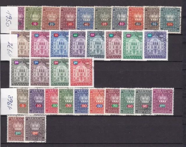Liechtenstein - 1950/76 - Dienst collection - used