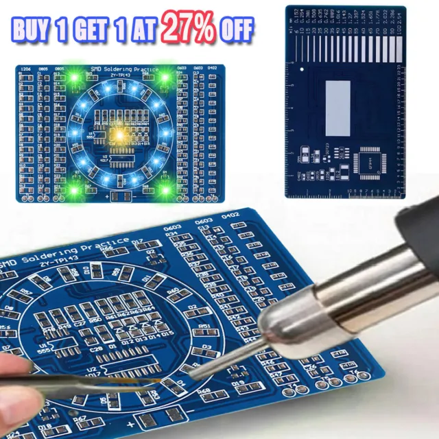 Soldering Practice SMD Circuit Board LED Electronic SMT PCB Component Board Kit