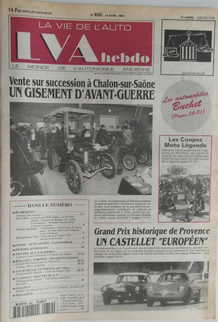 Collection De Magazines La Vie De L'Auto LVA 620 - Numéros De 1984 à 2000, Occasion