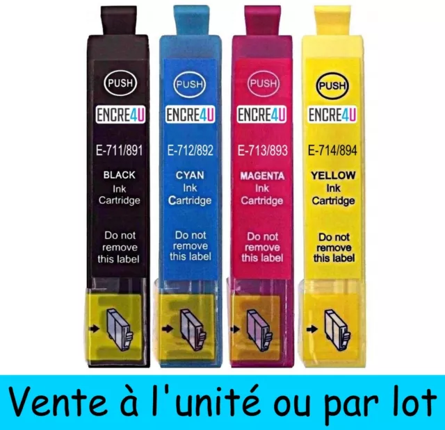 ENCRE4U - Cartouches d'encre compatibles T0715 XL : Série GUEPARD non OEM Epson