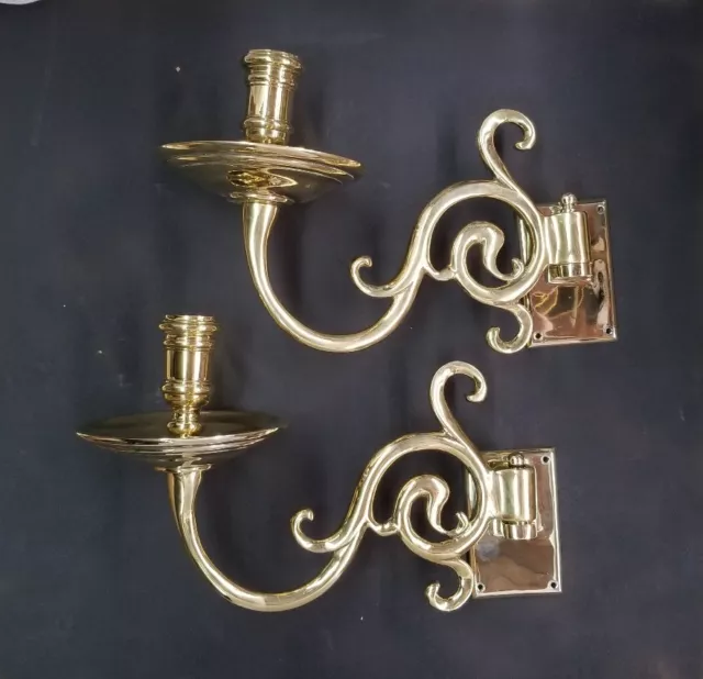 Solid Brass candle wall sconces with swivels