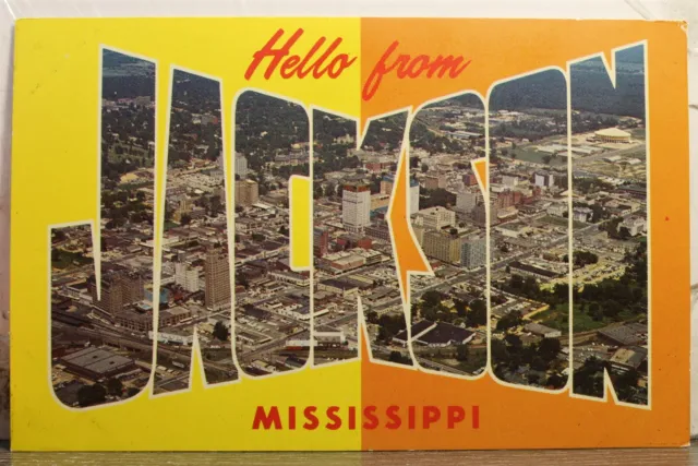 Mississippi MS Jackson Hello Postcard Old Vintage Card View Standard Souvenir PC