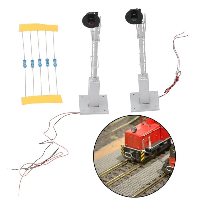 Evemodel Lot De 5 Appliques Murales 1:87 HO – LED Blanc Chaud, 12-18V AC/DC, 20mA, Pour Maquettes Ferroviaires Et Bâtiments