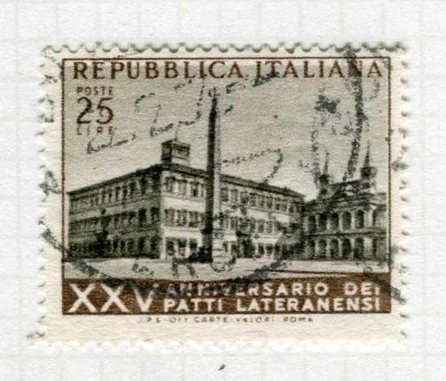 ITALY; 1954 early Lateran Pictorial issue fine used 25L. value
