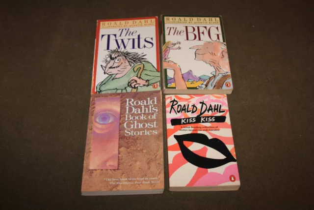 Lot Of 4 Roald Dahl Pbs Kiss Kiss Book Of Ghost Stories Bfg The