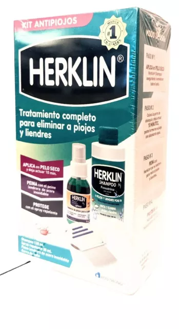 Herklin Kit Antipiojos Tratamiento Completo Para Eliminación De Piojos Yliendres