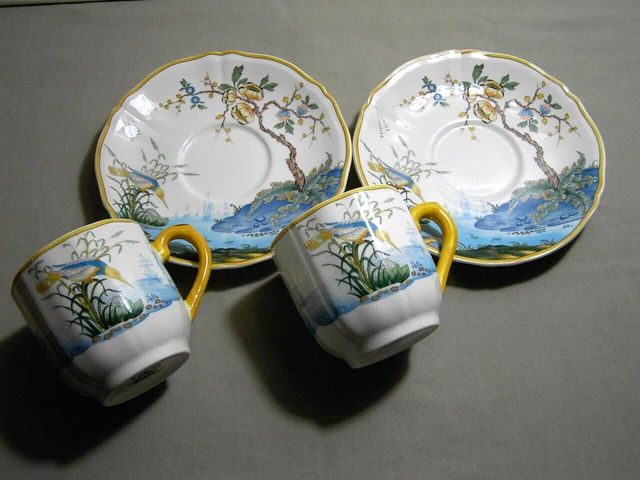 GIEN FRANCE EVOL 12 Piece Cup & Saucer Service for 6 by Patrick