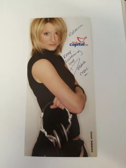 Debbie Mac - Radio Presenter Hand Signed Photo 8"x4"